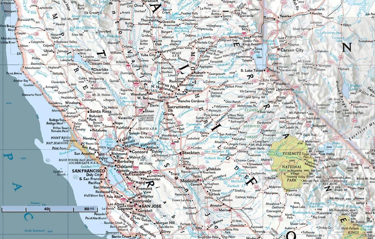 ਨਕਸ਼ਾ ਦੇ ਸਨ ਫ੍ਰੈਨਸਿਸਕੋ ਦੇ ਉੱਤਰੀ