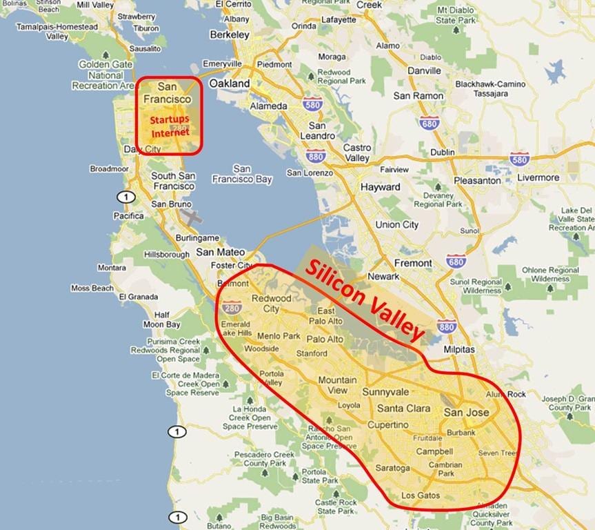 silicon valley ਦਾ ਨਕਸ਼ਾ 2016