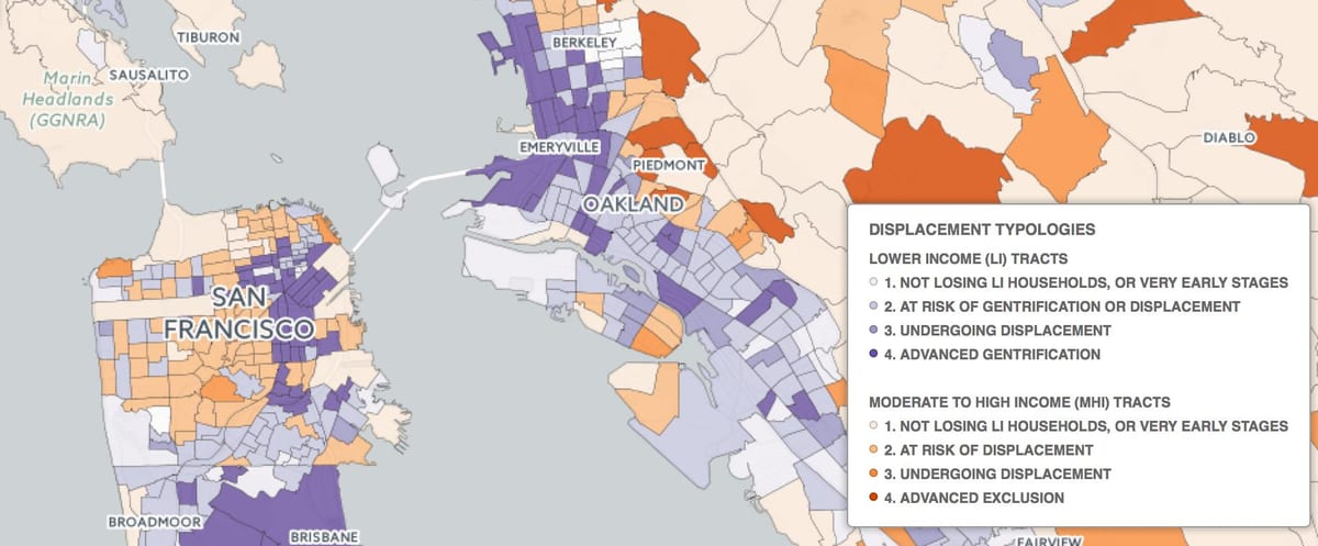 ਨਕਸ਼ਾ ਦੇ ਸਨ ਫ੍ਰੈਨਸਿਸਕੋ gentrification