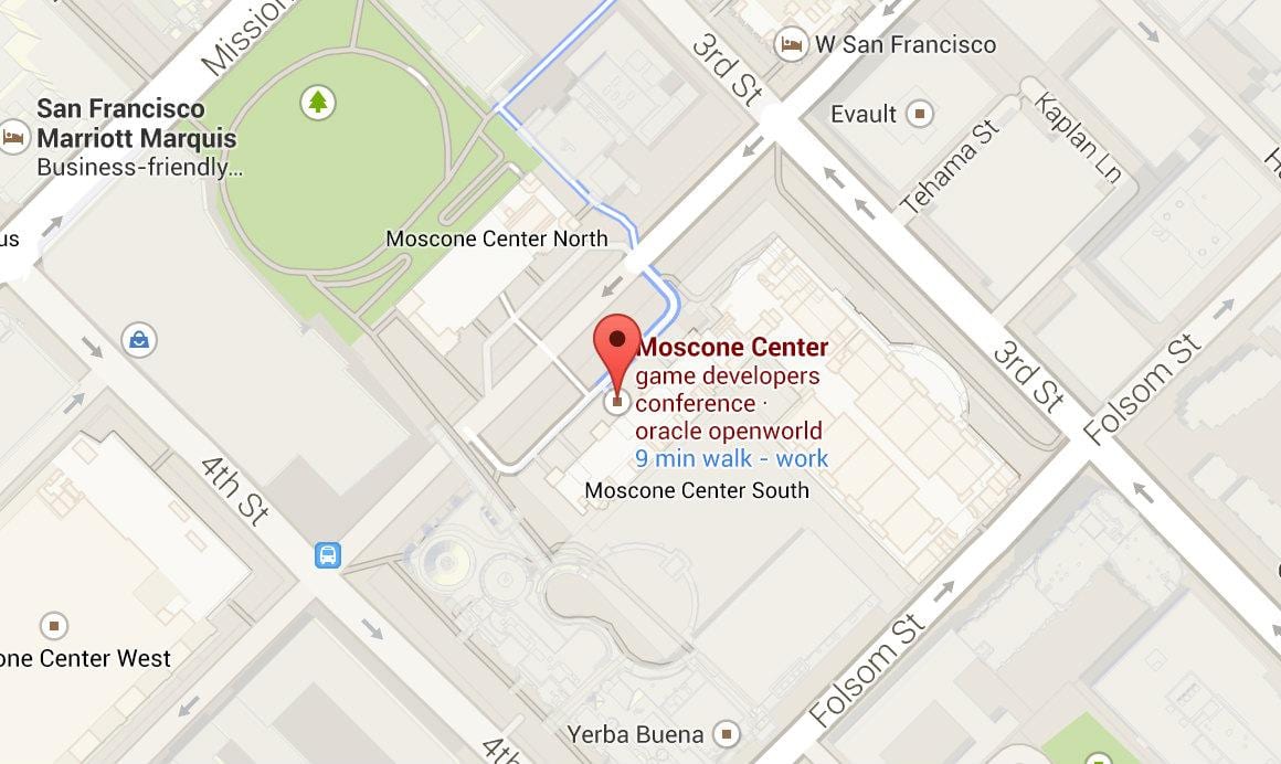 ਨਕਸ਼ਾ ਦੇ moscone center ਸਨ ਫ੍ਰੈਨਸਿਸਕੋ