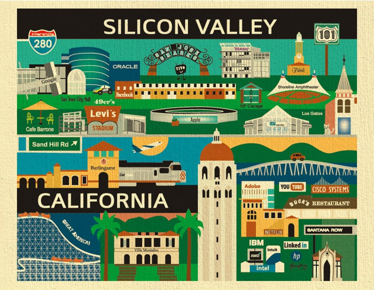 ਨਕਸ਼ਾ silicon valley ਦੇ ਪੋਸਟਰ