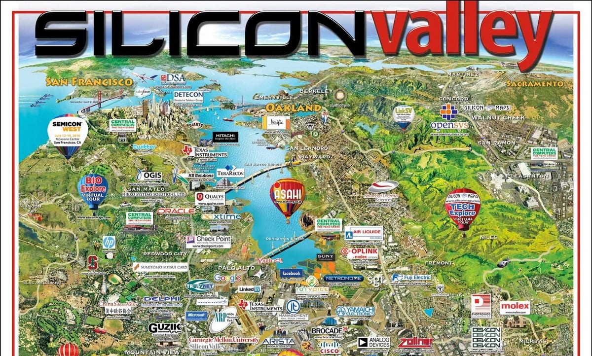 silicon valley ਖੇਤਰ ਦਾ ਨਕਸ਼ਾ