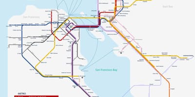 San Fran ਸਬਵੇਅ ਦਾ ਨਕਸ਼ਾ