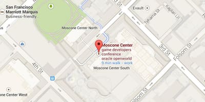 ਨਕਸ਼ਾ ਦੇ moscone center ਸਨ ਫ੍ਰੈਨਸਿਸਕੋ