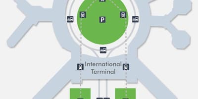 ਨਕਸ਼ਾ ਦੇ SFO airport ਟਰਮੀਨਲ 1